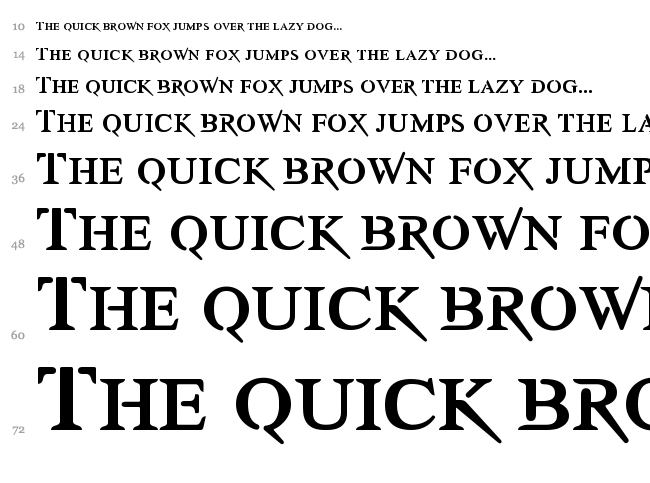 Awery font waterfall